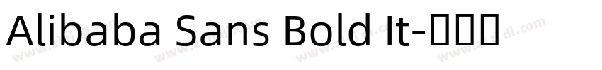 Alibaba Sans Bold It字体转换